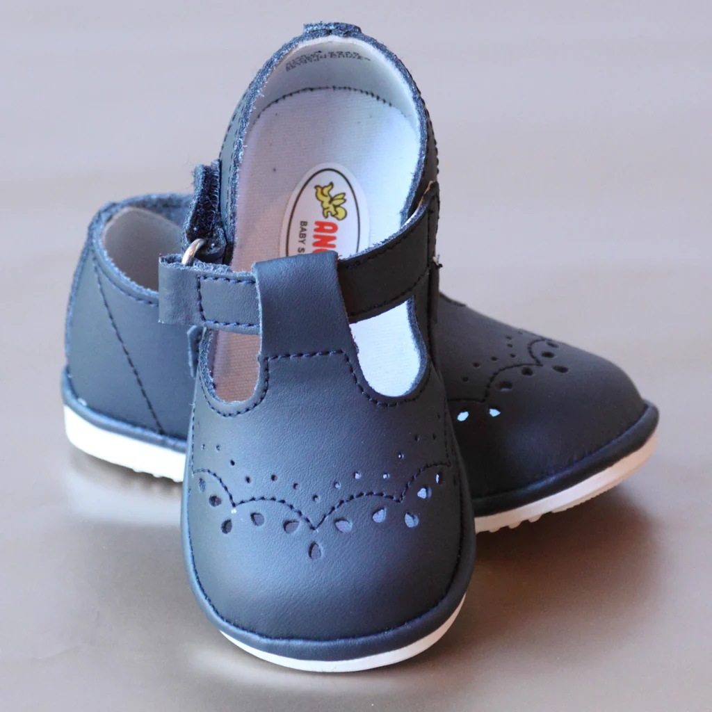 Angel Baby Girls Birdie T-Strap Leather Mary Janes - Persnickety Shop