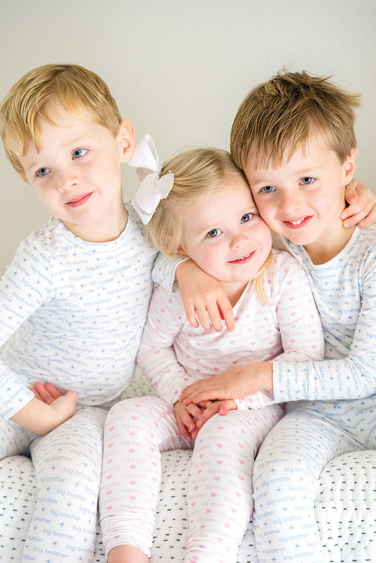 Girls Pink Big Sister - 2 Piece Pajama Set