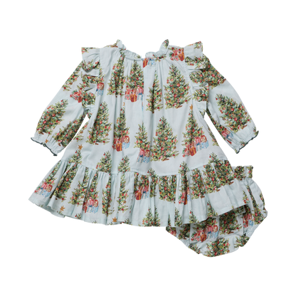 Baby Girls Harper Dress Set- Trees & Presents - Persnickety Shop