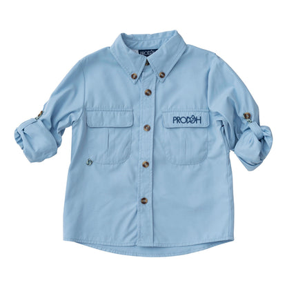 PRODOH Long Sleeve Founders Kids Fishing Shirt - Clear Sky - Persnickety Shop