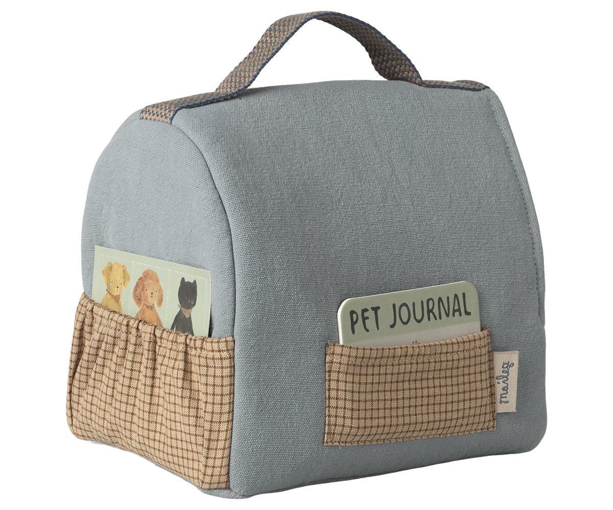 Maileg Pet Carrier - Dusty blue - Persnickety Shop