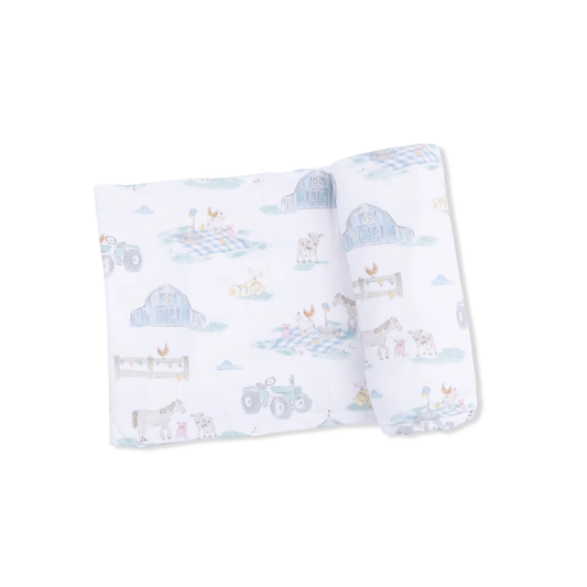 Farm Animal Party - Swaddle Blanket - Persnickety Shop