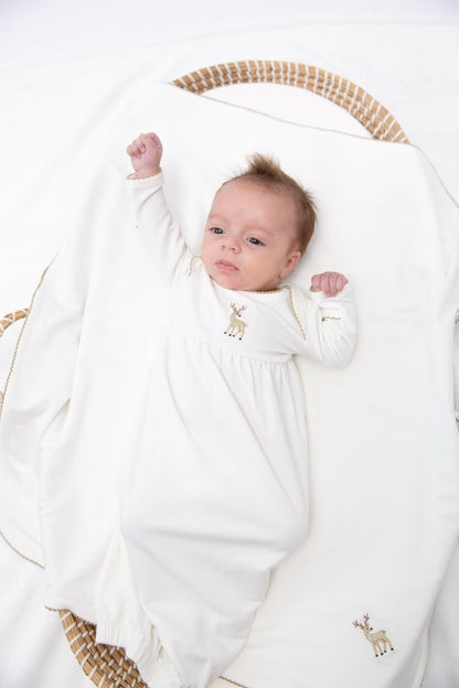 GOOSIES Pip Emboidered Gown-Deer
