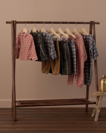 RYLEE + CRU POCKETED FLANNEL SHIRT HOLIDAY PLAID