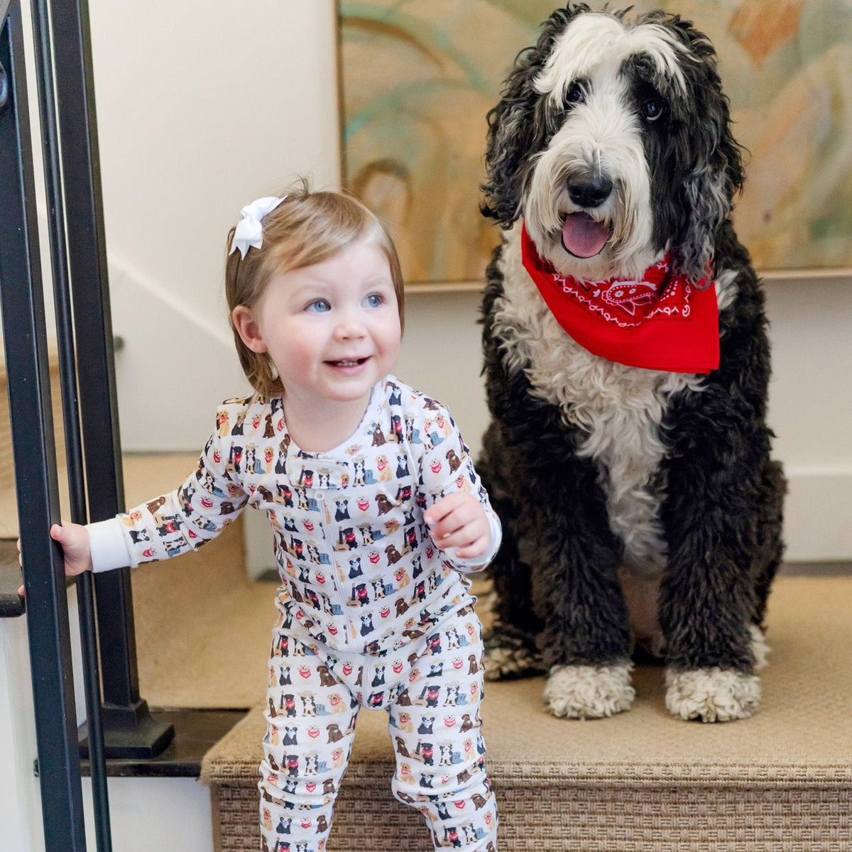 Lila and Hayes Parker Zipper Pajama - Western Pup