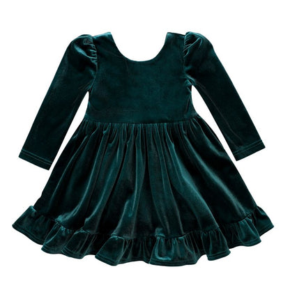 Swoon – Green Velvet Dress - Persnickety Shop