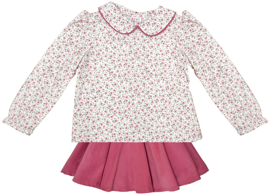 ZUCCINI TINY ROSES LAURIE SKIRT SET