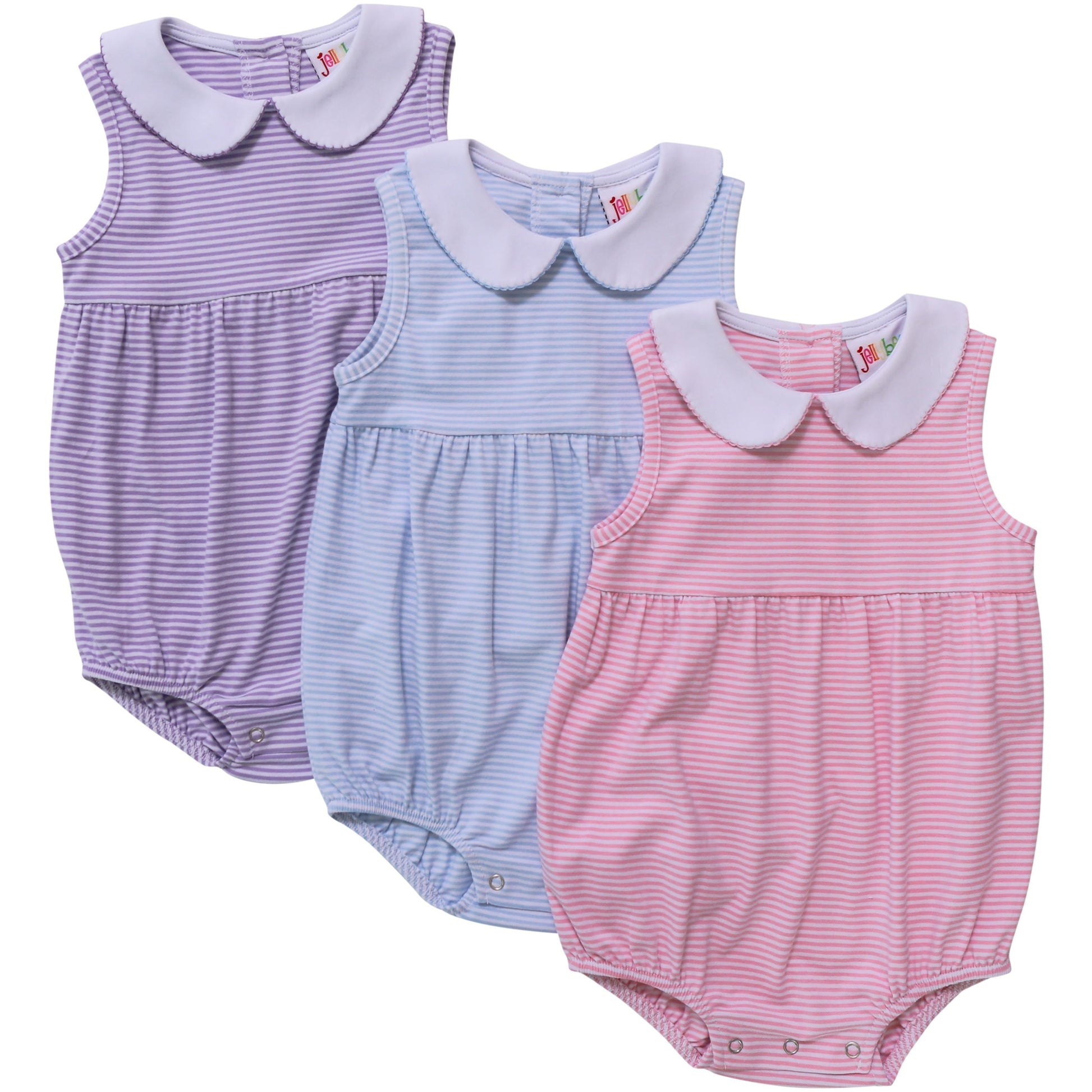 Jellybean Charlotte Sleeveless Bubble- Light Pink Stripe - Persnickety Shop