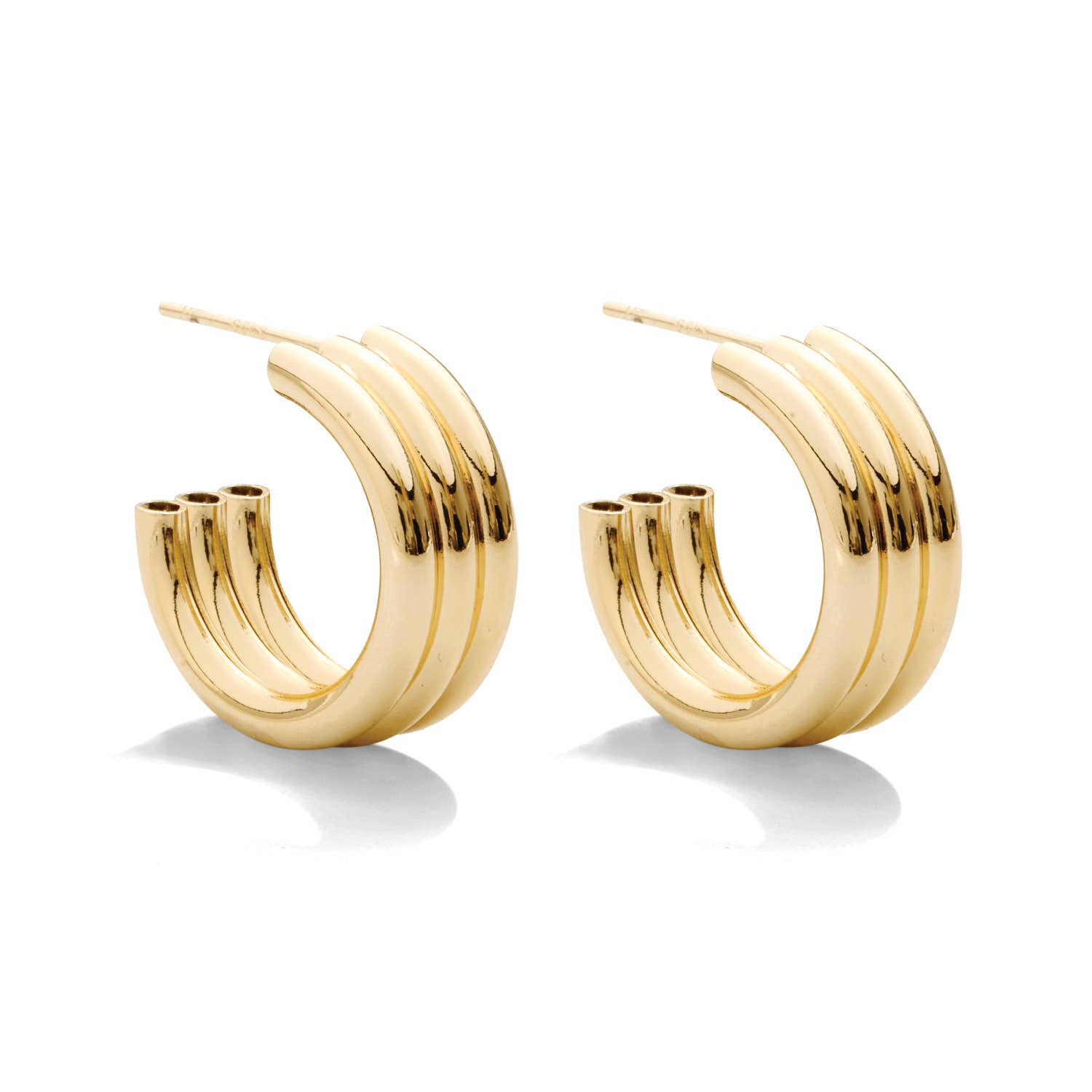 Triple Hoop Earring Gold - Persnickety Shop