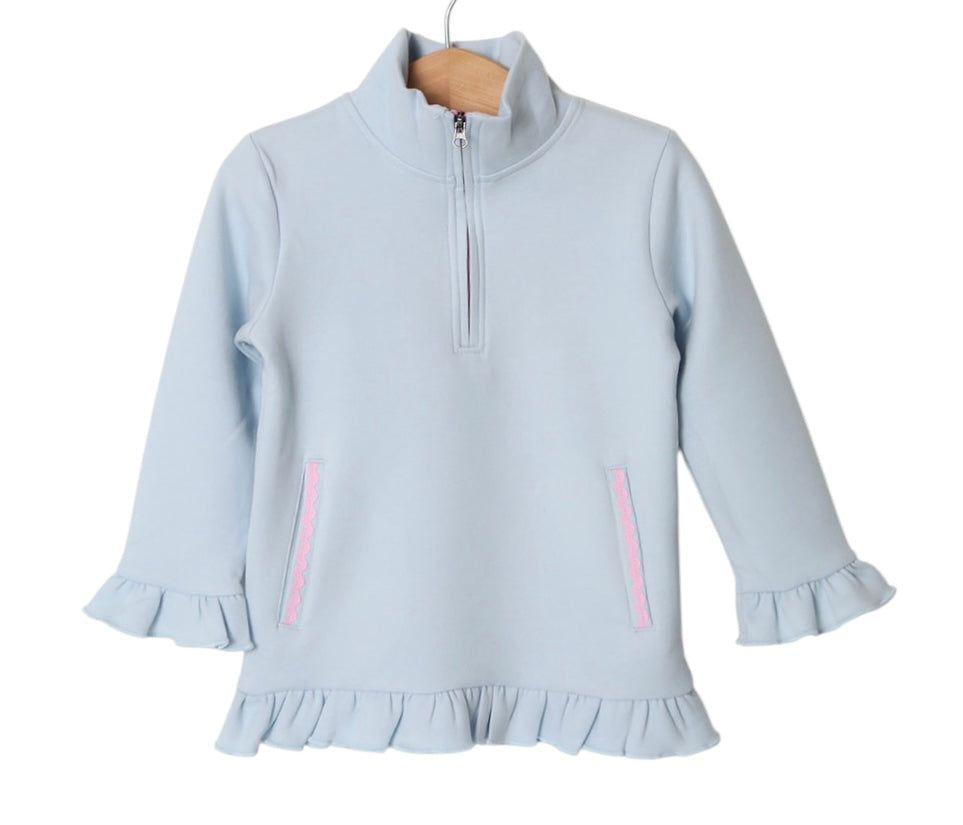 Millie Jay Girls Blue Nora 1/4 Zip Pullover