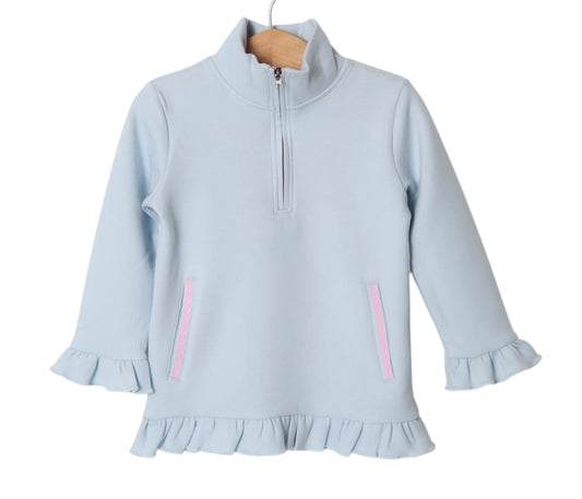Millie Jay Girls Blue Nora 1/4 Zip Pullover