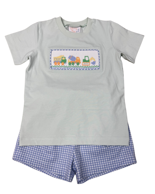 Construction Crew Smocked Short Set - Persnickety Shop