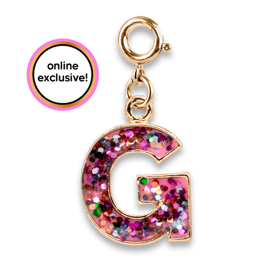 CHARM IT! Gold Pink Glitter Letter G Charm - Persnickety Shop