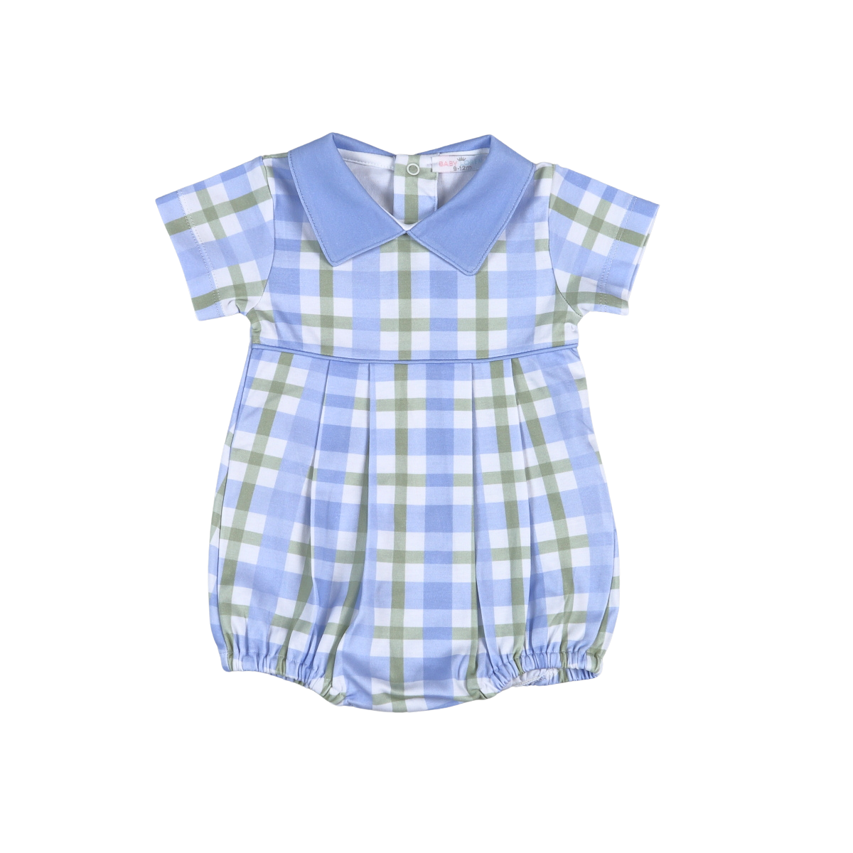 Baby Loren Blue Plaids Jon Bubble - Persnickety Shop