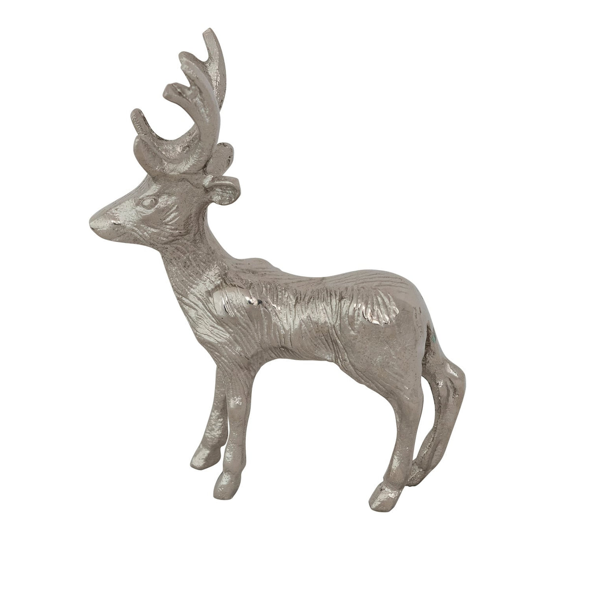 Cast Aluminum Deer, Nickel Finish