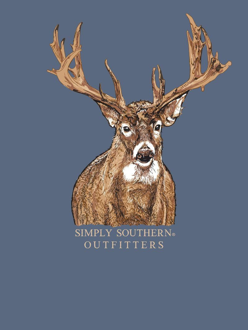 Simply Southern Youth Mineral Wash CAMO Deer T-Shirt Size Small 6/8 Overcast
