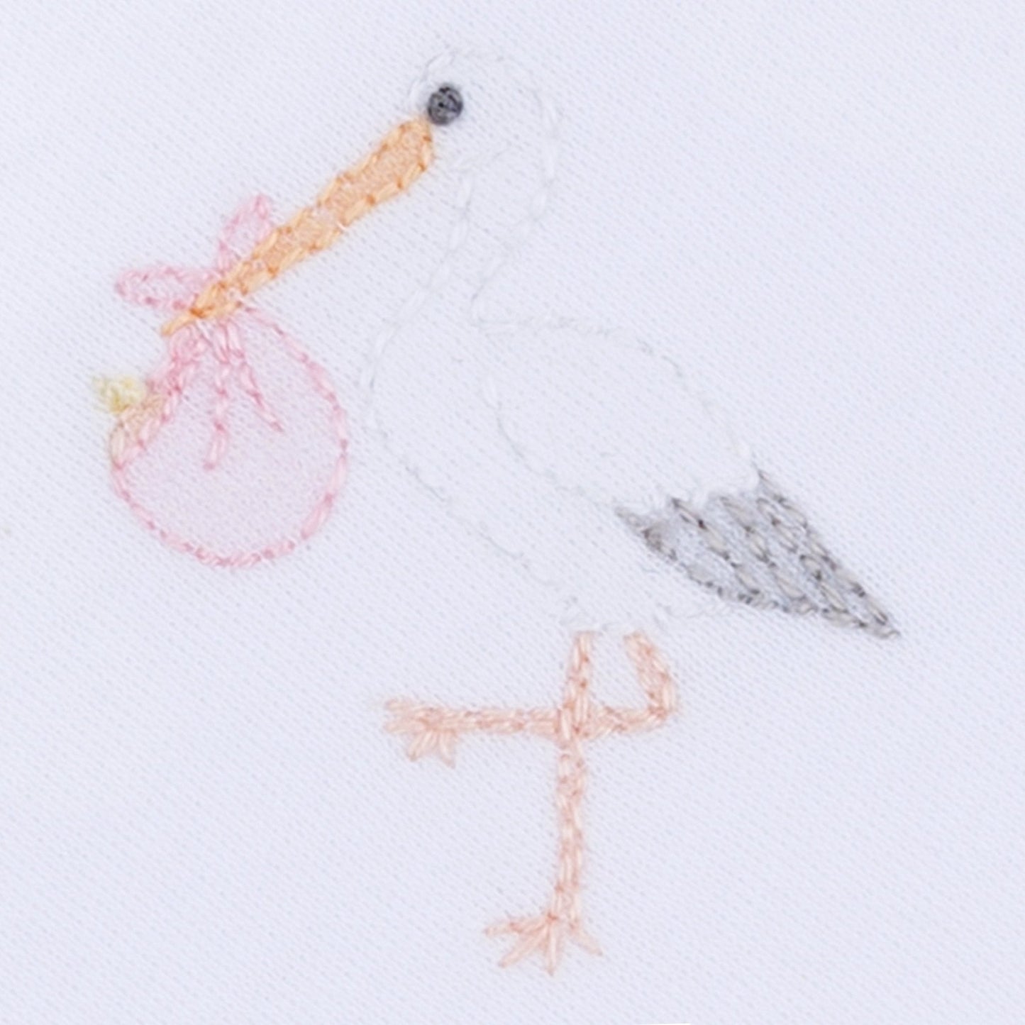 Magnolia Baby Vintage Stork Gathered Gown - Pink - Persnickety Shop
