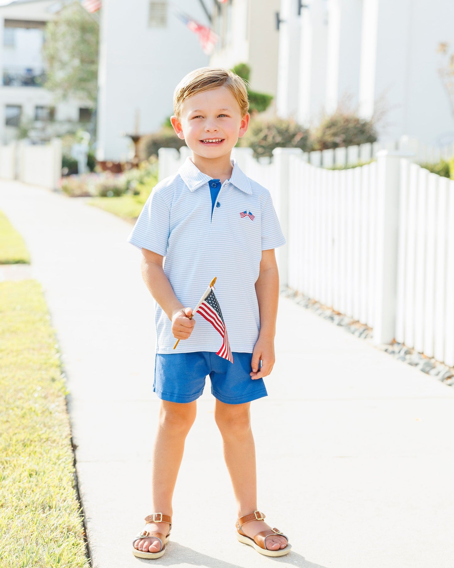 Jellybean Boy's Let Freedom Ring Michael Polo Short Set
