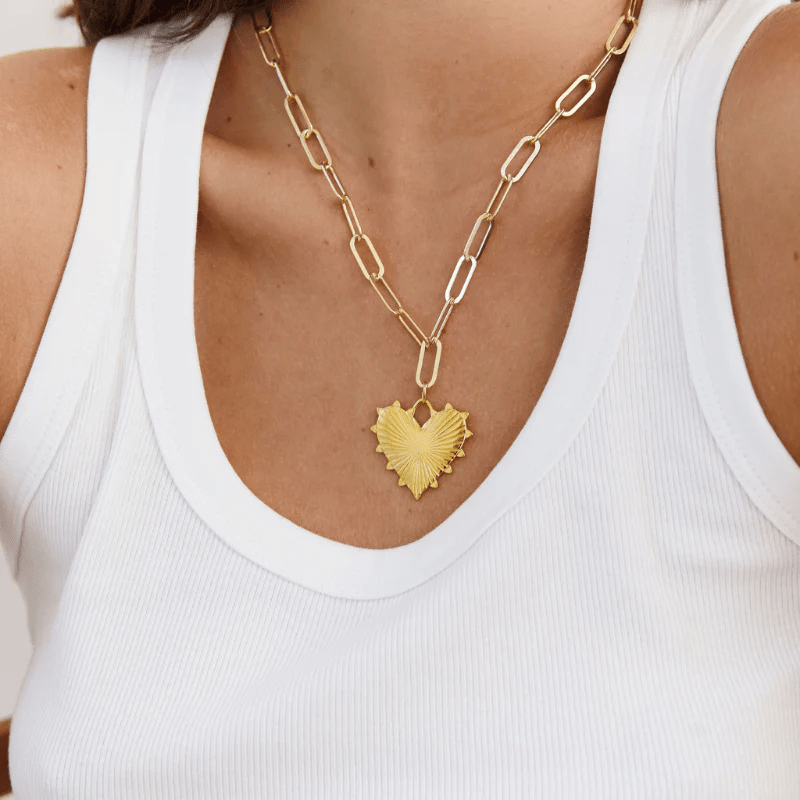 Jumbo Heart of Gold Necklace - Persnickety Shop