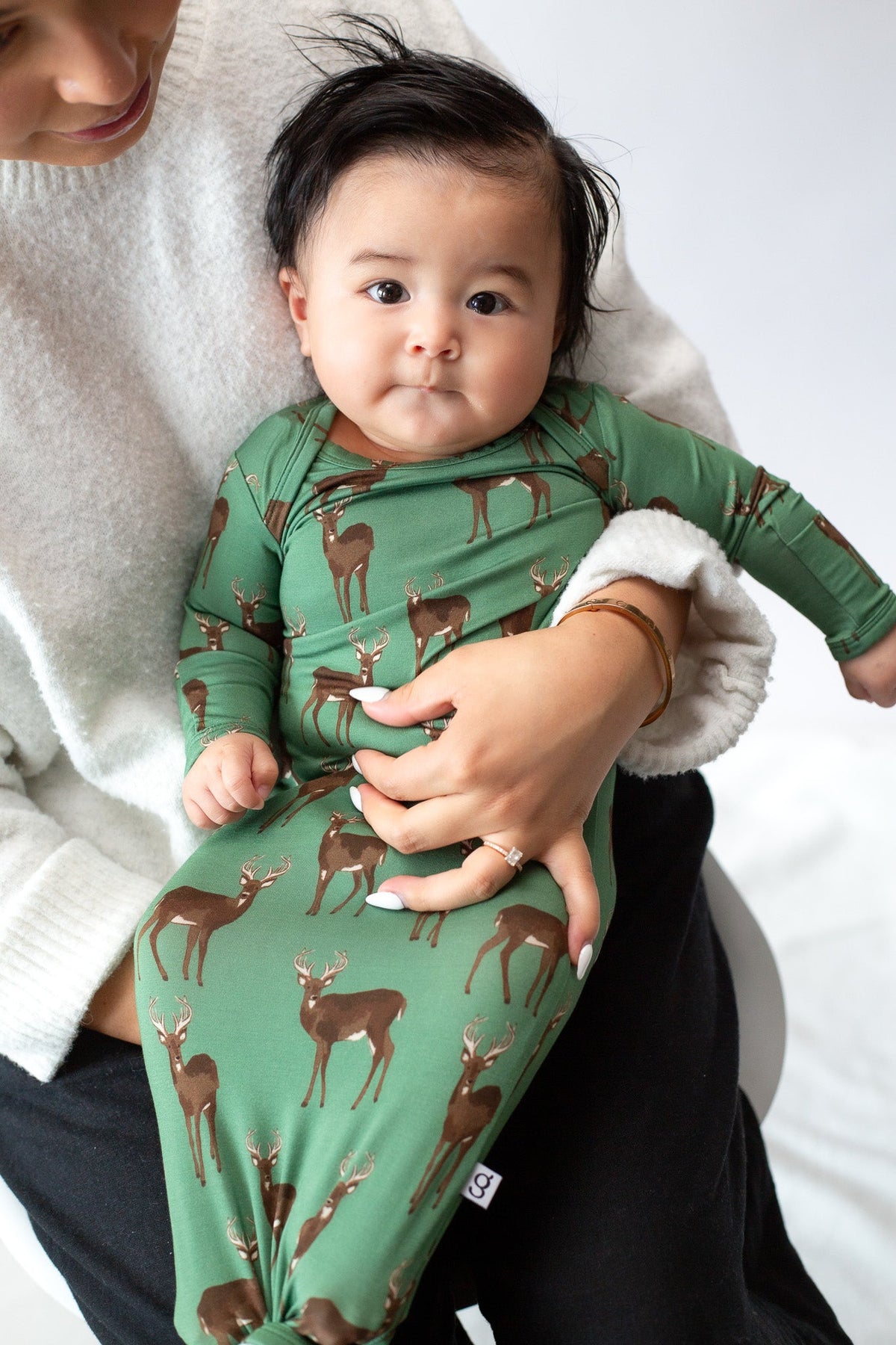 Goosies- Knotted Gown - Deer-0-3M