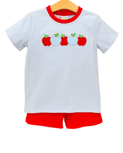 Apple A Day Short Set  by Jellybean Smock Candy - Persnickety Shop