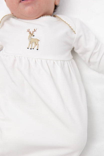 GOOSIES Pip Emboidered Gown-Deer
