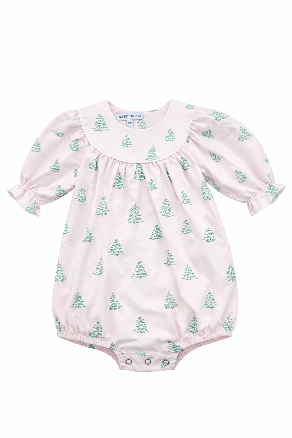 SWEET DREAMS CHRISTMAS TREE PRINT PINK BUBBLE