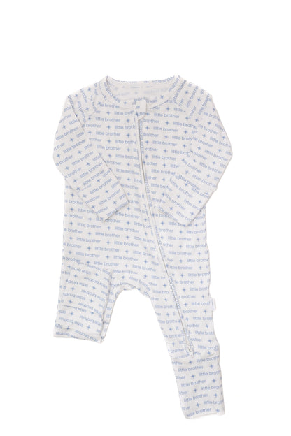 Boys Blue Little Brother Romper