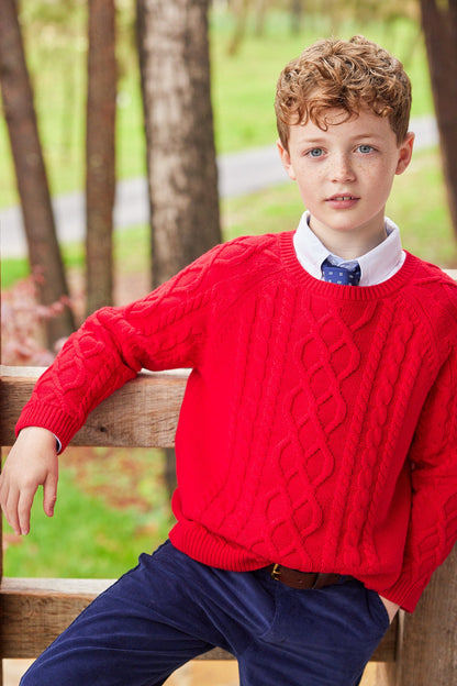 Little English Neck Tie - Navy Geo