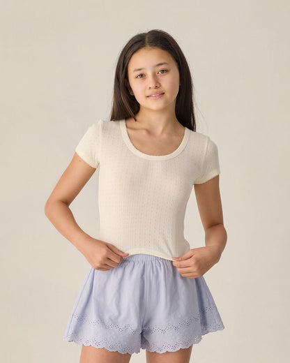 TEEN REMI SHORTS PERIWINKLE - Persnickety Shop