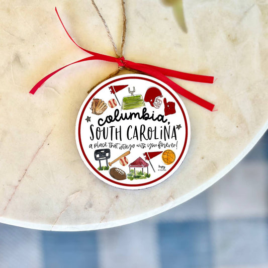 Columbia, SC Gamecocks College Town Ornament - Persnickety Shop