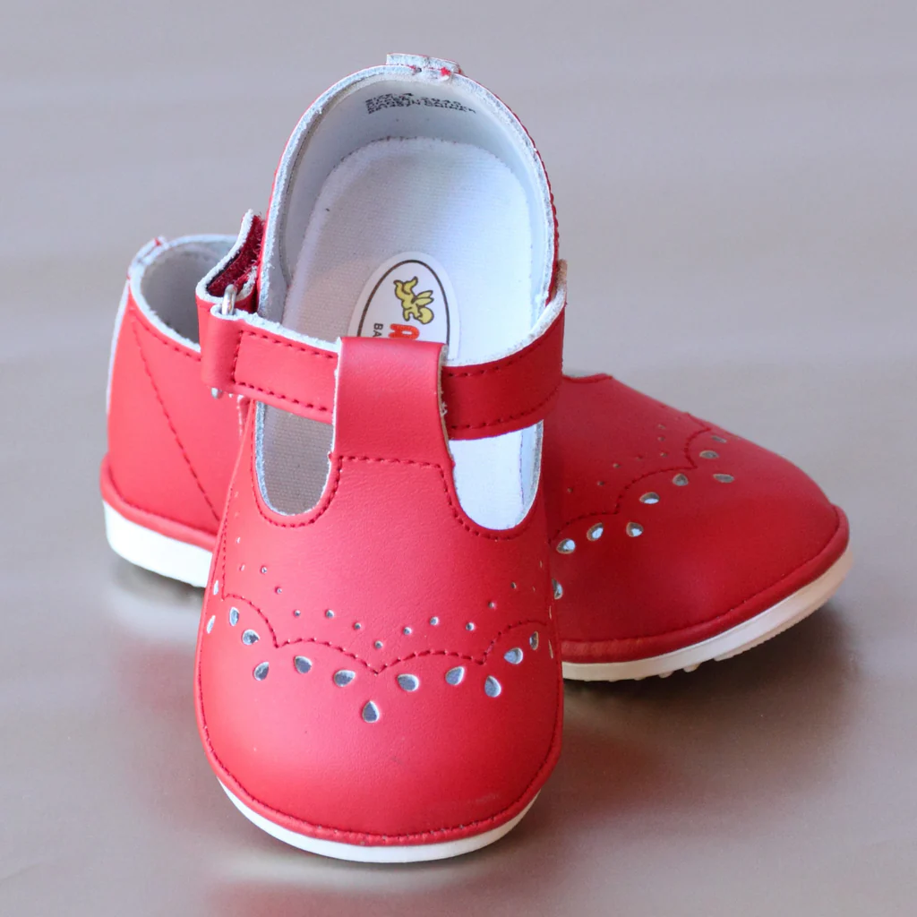 Angel Baby Girls Birdie T-Strap Leather Mary Janes - Persnickety Shop
