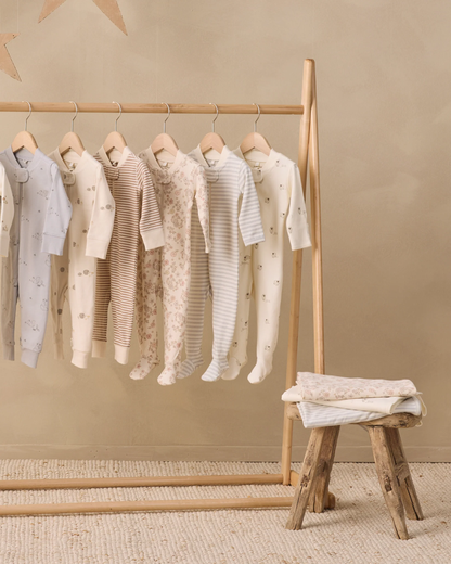 QUINCY MAE ZIP LONG SLEEVE SLEEPER FOOTIE SHEEP