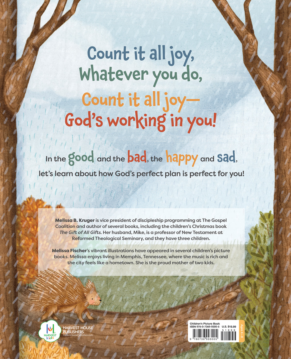 COUNT IT ALL JOY Helping Kids Trust God Through Life’s Hurts By: Melissa Kruger, Melissa Fischer