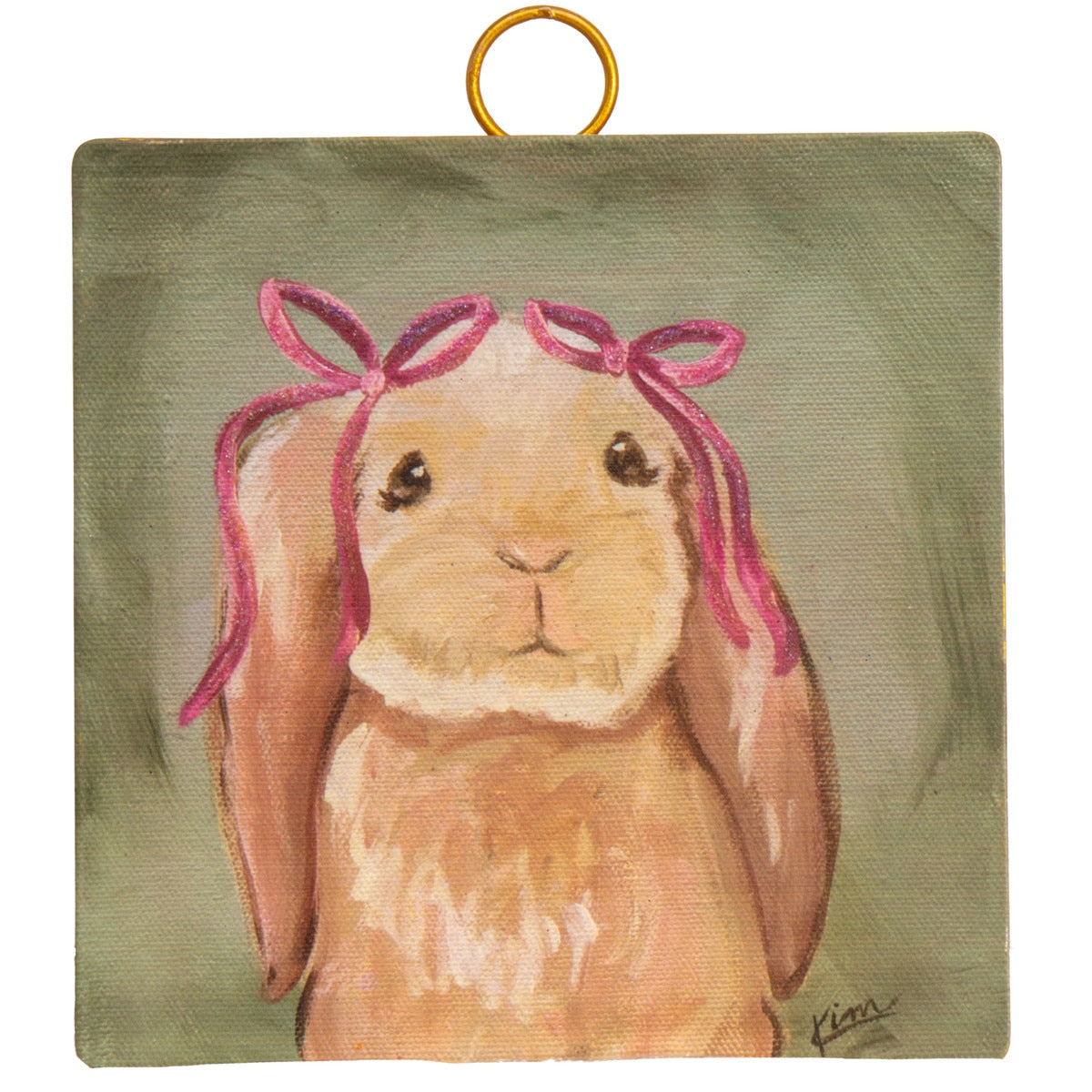 The Round Top Collection Mini Pink Bow Lop Bunny - Persnickety Shop