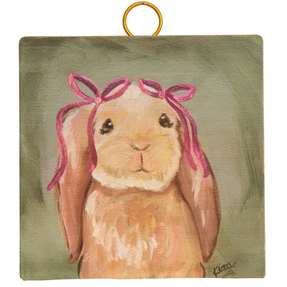The Round Top Collection Mini Pink Bow Lop Bunny - Persnickety Shop
