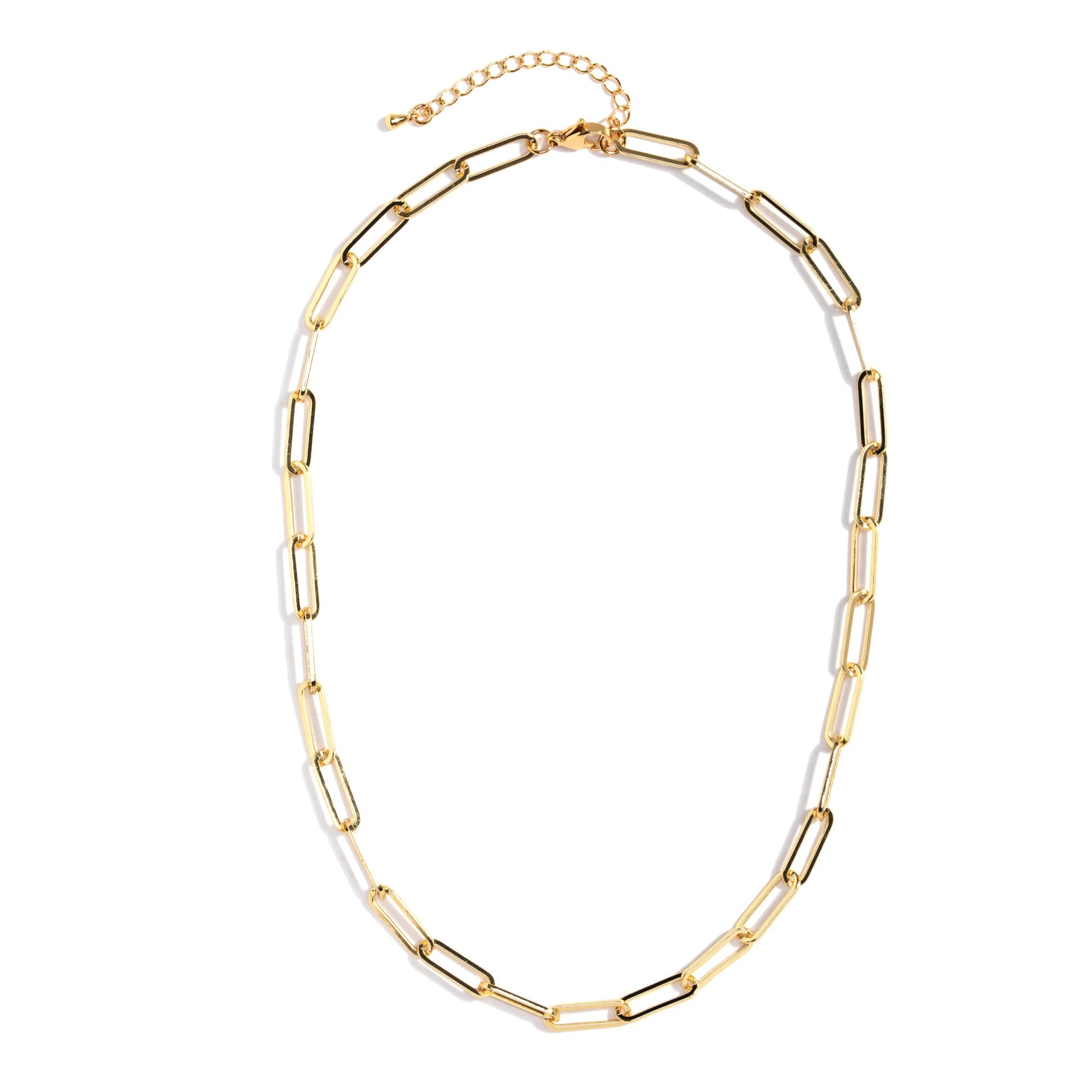 Paperclip Chain Necklace 16" Gold - Persnickety Shop