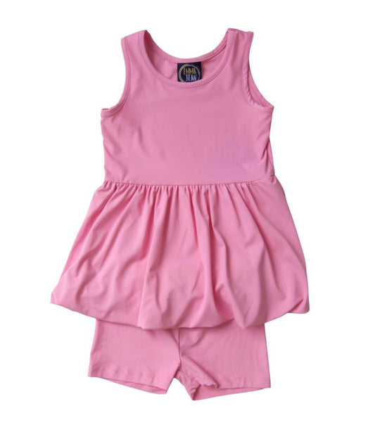 Pink Bubble Dress with Shorts - Persnickety Shop