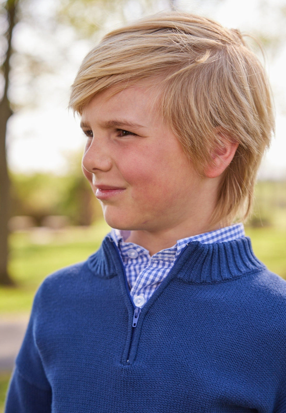Little English Quarter Zip Sweater - Red
