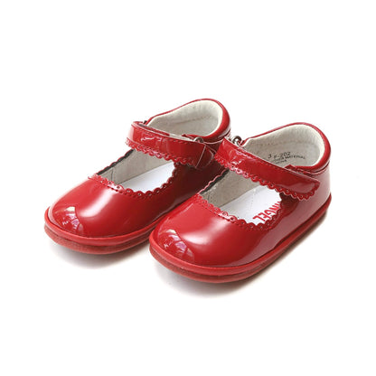 Angel Baby Cara Scalloped Mary Jane PATENT RED