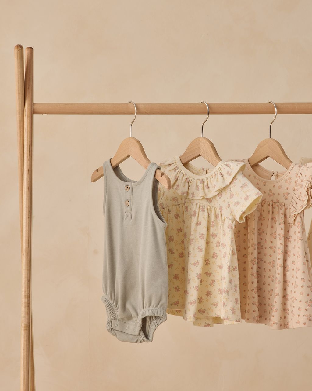 Ruffle Collar Jersey Dress || Flower Field - Persnickety Shop