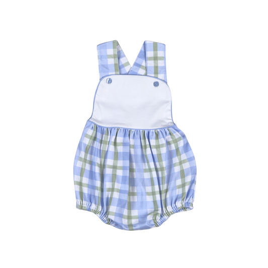 Baby Loren Blue Plaids Jon Sun Bubble - Persnickety Shop