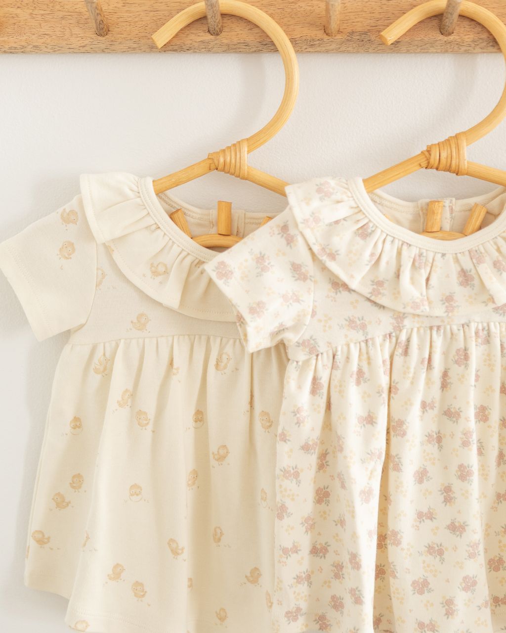 Ruffle Collar Jersey Dress || Flower Field - Persnickety Shop