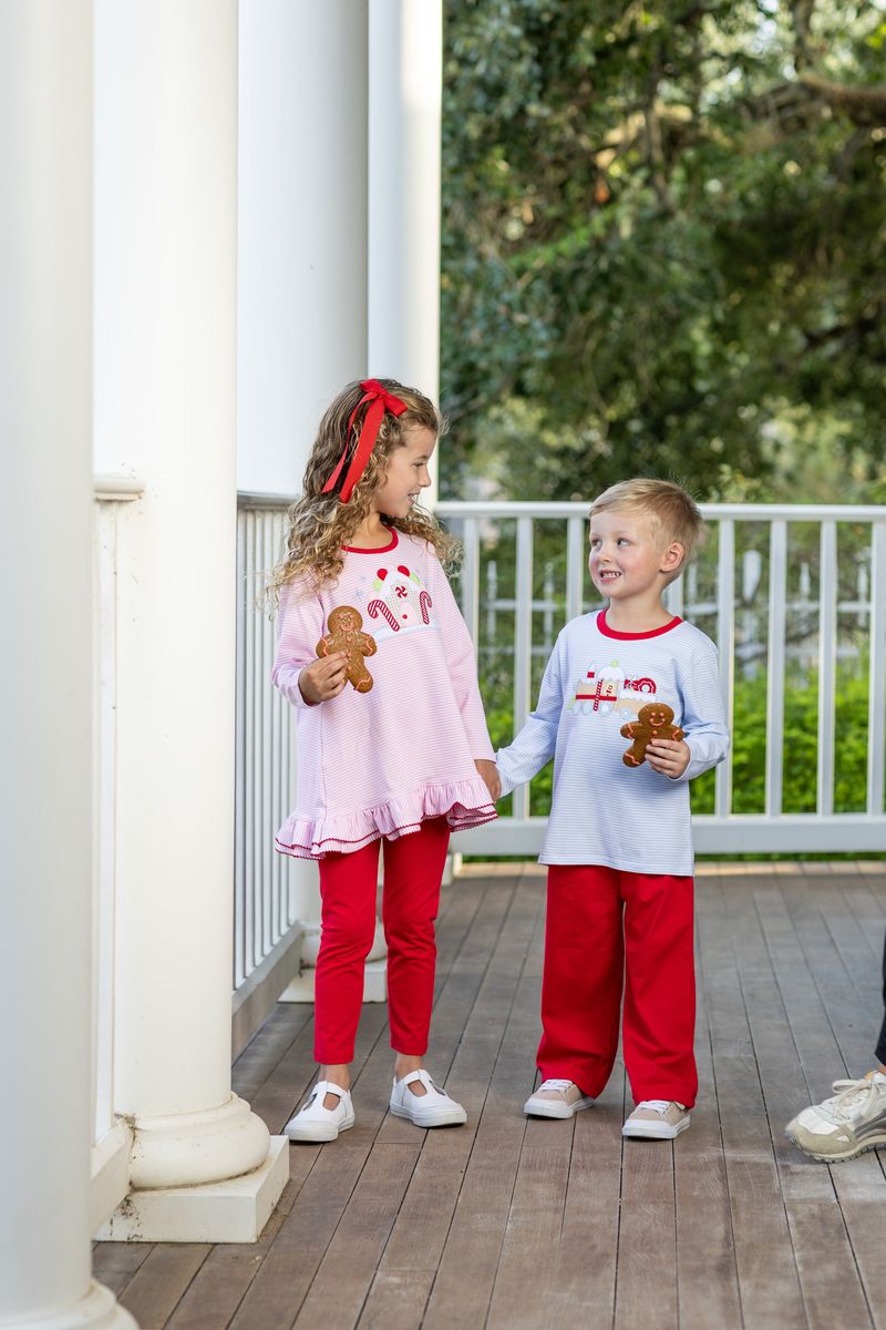 Trotter Street Gingerbread Train Pant Set
