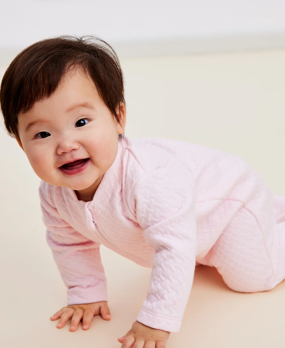 Kissy Kissy Classic Jacquards Pink Zip Footie