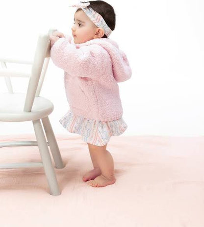 Angel Dear Chenille Blush Hooded Jacket