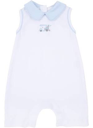 MAGNOLIA BABY Little Golfer Collared Short Playsuit - Light Blue - Persnickety Shop