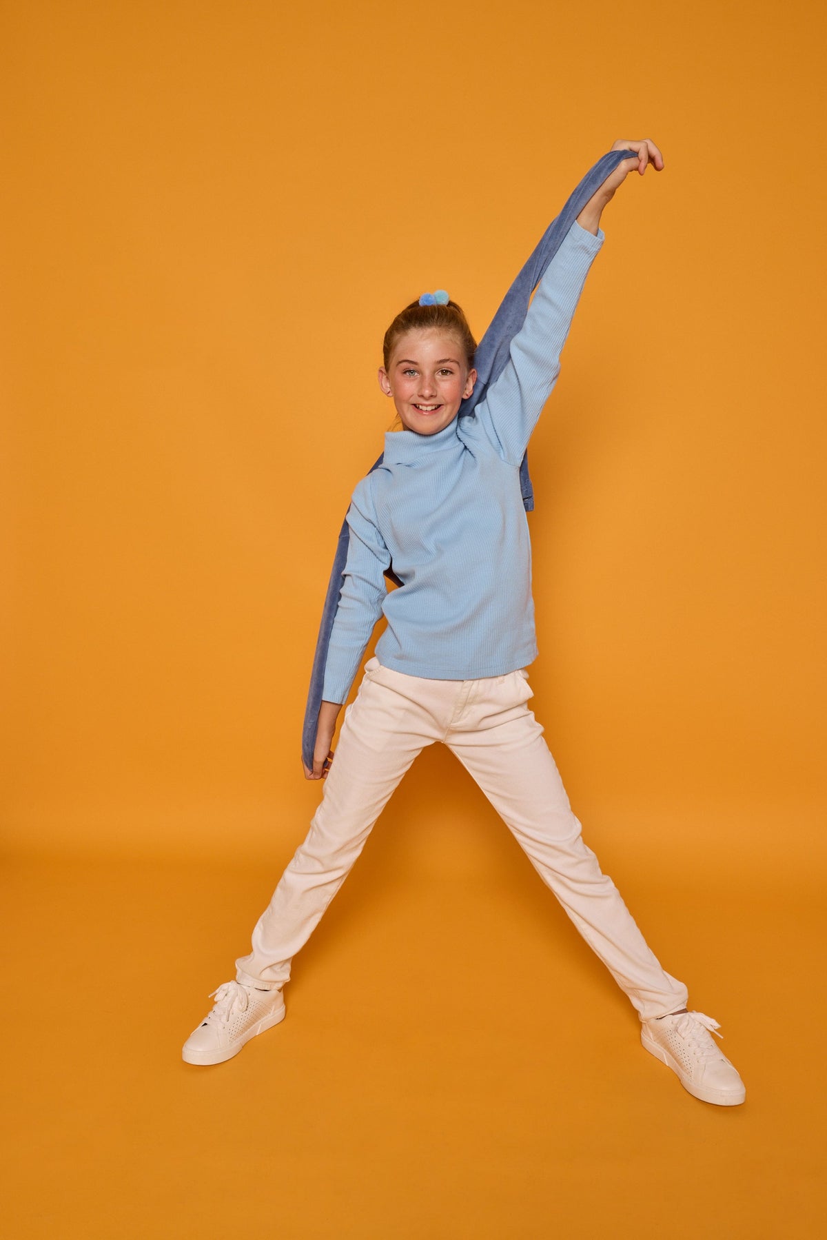 Bisby Ribbed Turtleneck - Ice Blue