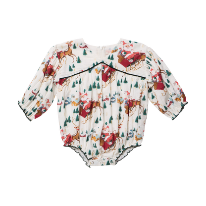 Pink Chicken Baby Girls Wynne Bubble- Santa's Sleigh - Persnickety Shop