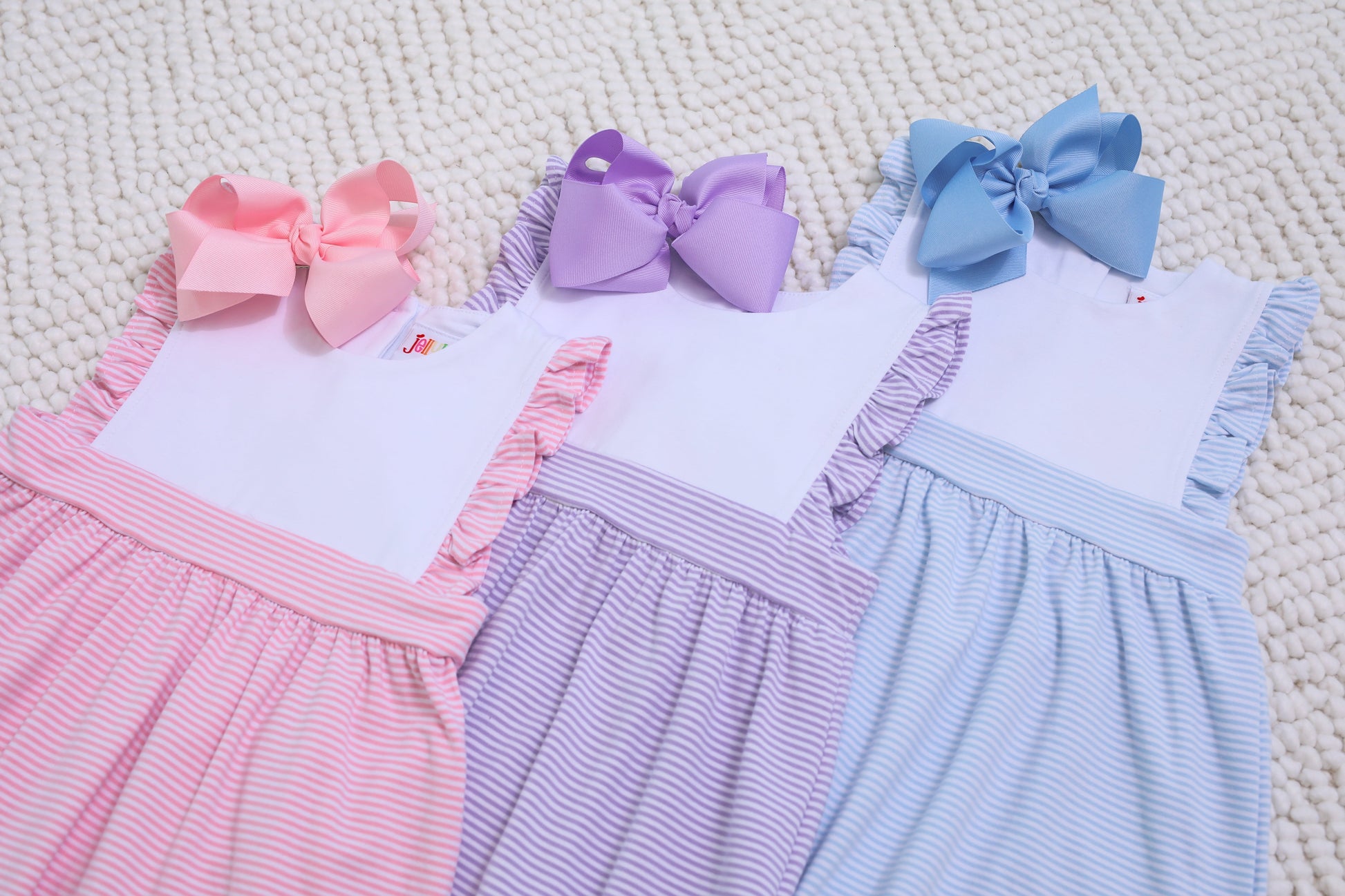 Jellybean Girl Sophia Bubble- Light Pink Stripe - Persnickety Shop